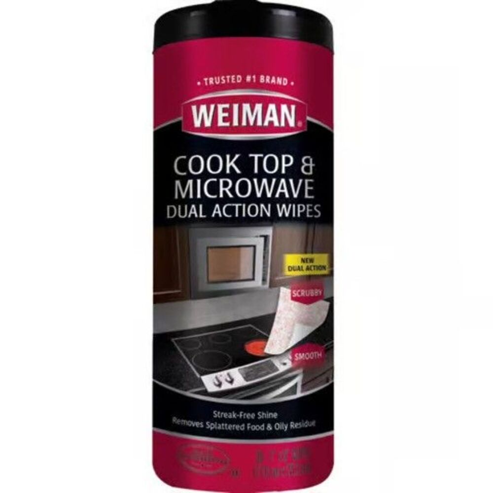 Weiman Cooktop & Microwave Cleaning Wipes-30 Count Each (90 Wipes Total), 3 Pack